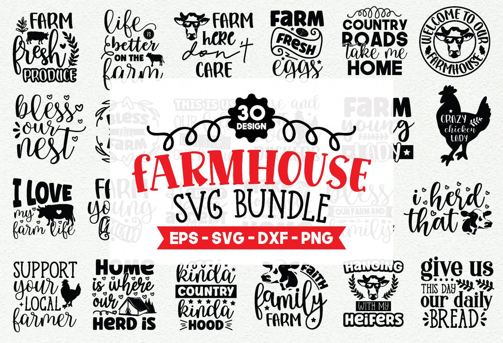 Farmhouse Svg Bundle - So Fontsy