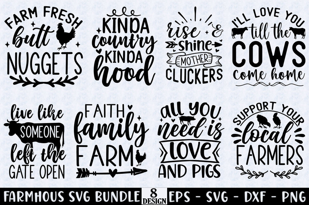 Farmhouse SVG Bundle - So Fontsy