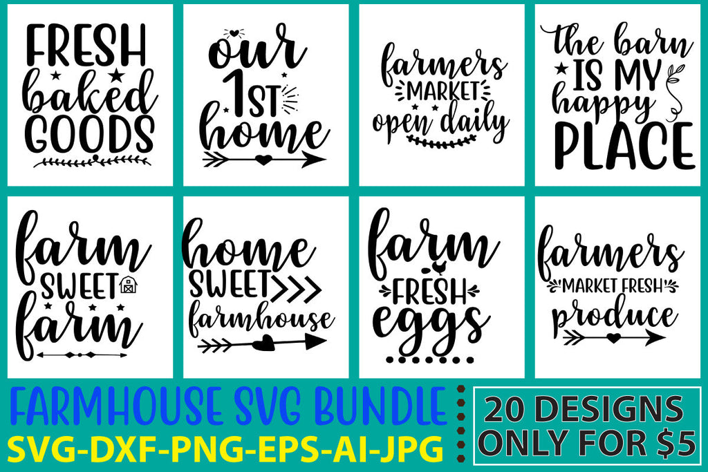 Farmhouse Svg Bundle - So Fontsy