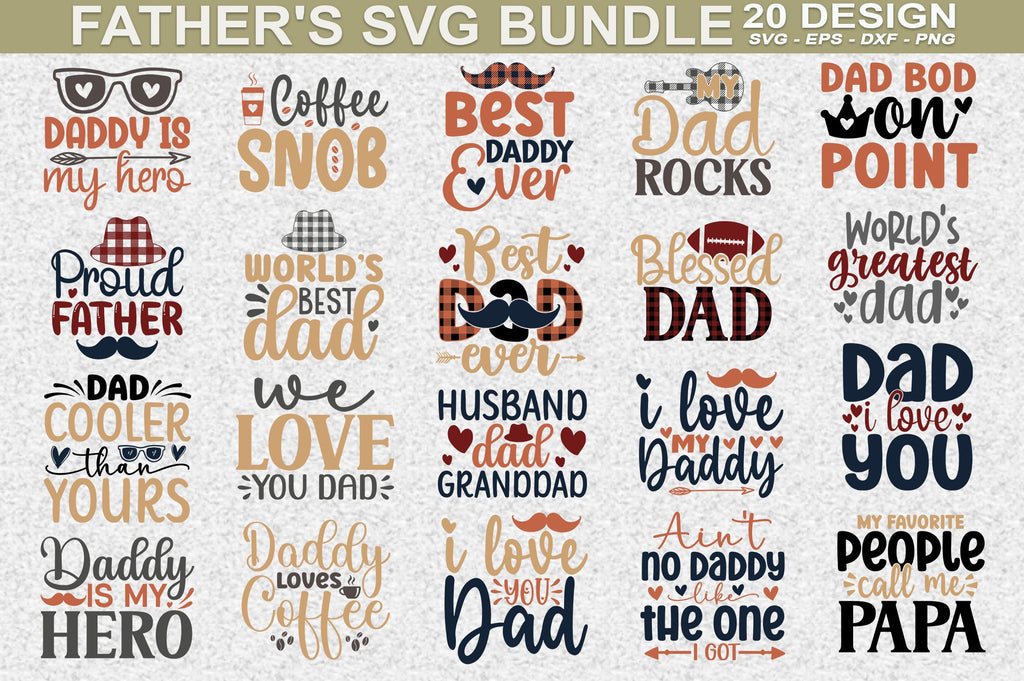 Father's Day SVG Bundle Cut File - So Fontsy