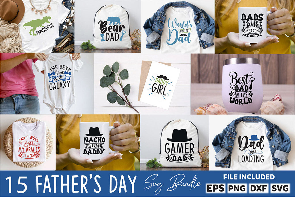 Father's Day SVG Bundle Dad Quotes Bundle SVG - So Fontsy
