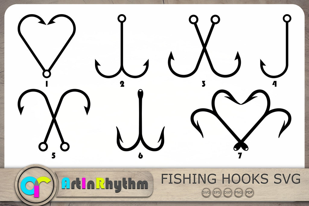 cool fish hook svg Fish Hook Svg Bundle, Fish Hooks Svg, Fish Svg, Fishing Svg, Hooks Svg