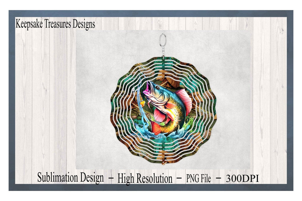 Fish Wind Spinner Template, Sublimation PNG Design, Digital Download,  Sublimation Printable - So Fontsy