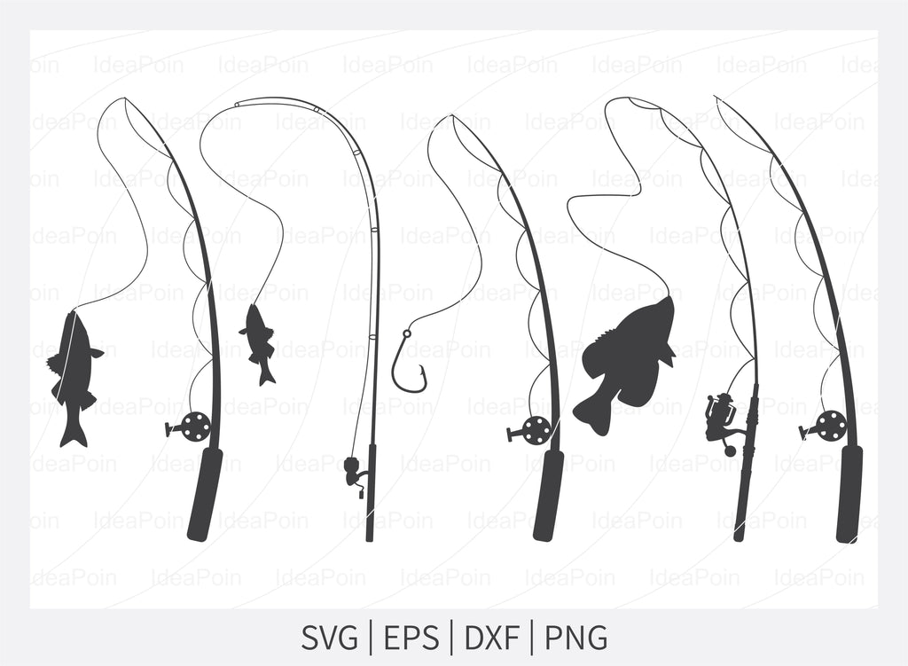 fishing pole drawings