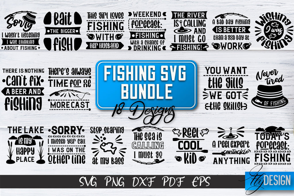 Fishing SVG Bundle, Father's Day Quotes SVG