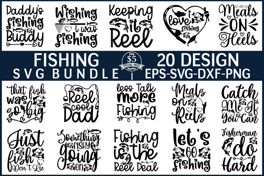 Daddy's Fishing Buddy Young Fisherman SVG PNG Cutting Files