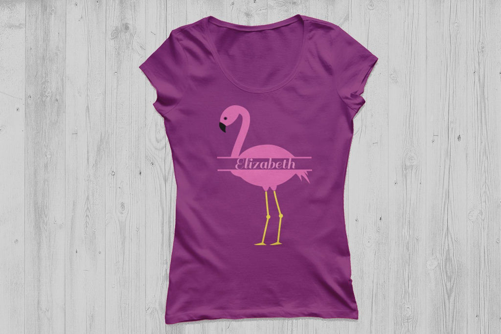 Monogrammed Flamingo Tee