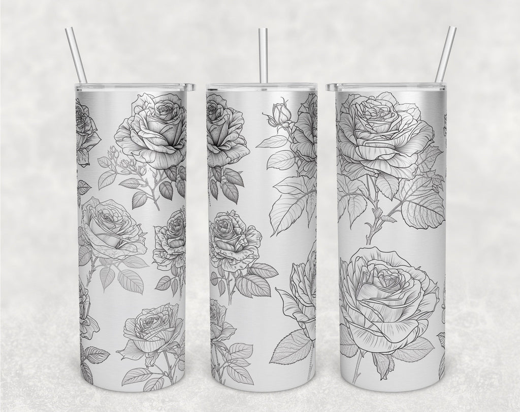 Daisy Tumbler PNG, Western SKINNY TUMBLER 20 Oz PNG - So Fontsy