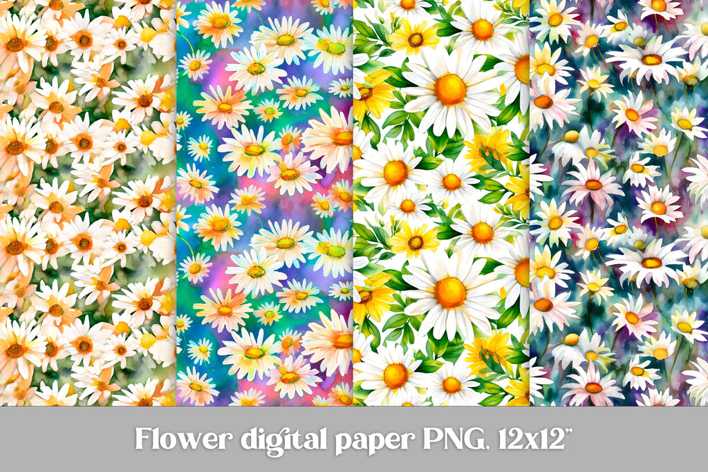 Flower digital paper - So Fontsy