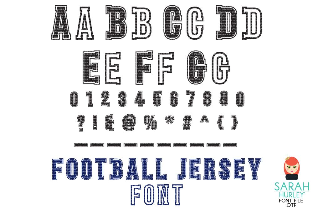 Football Jersey Font So Fontsy