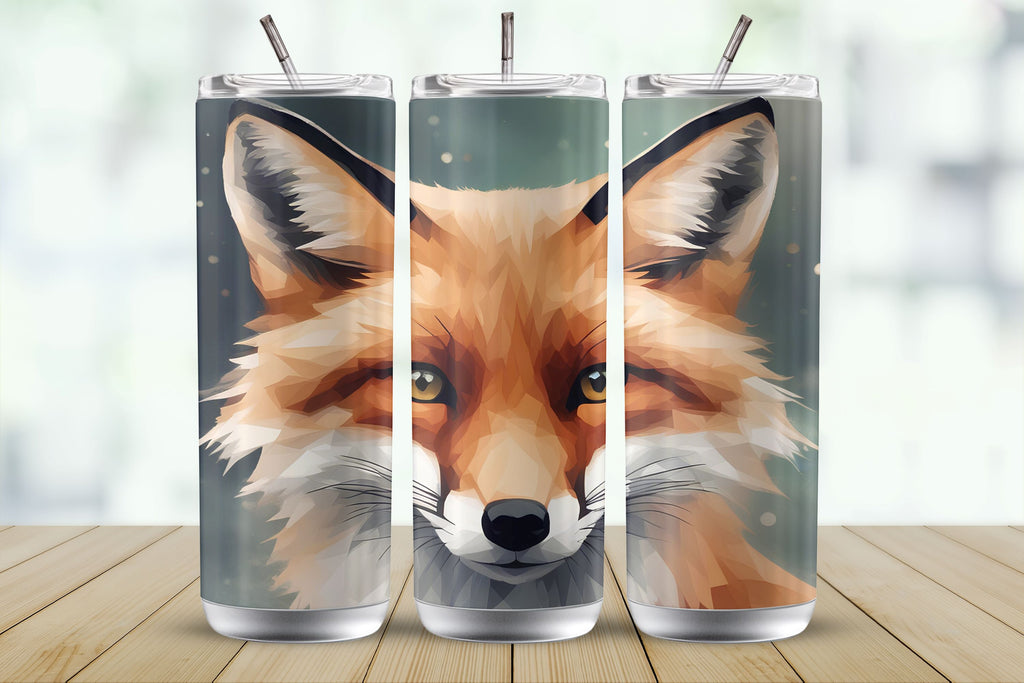 Fox 20 Oz Tumbler Wrap Sublimation Design - So Fontsy