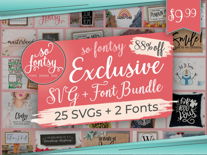 Free Cricut SVG and Font Bundle Bundle So Fontsy Design Shop 