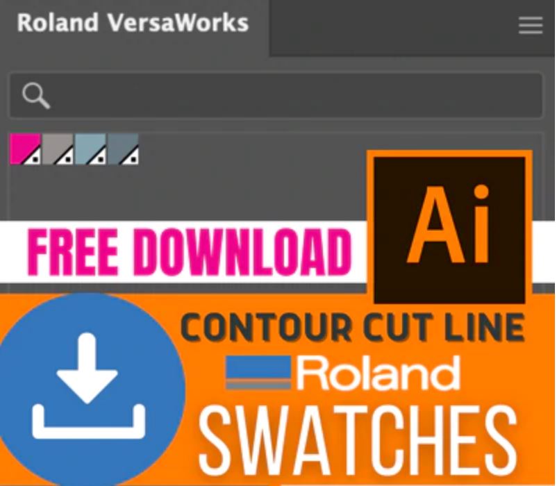 roland cut contour illustrator swatch download