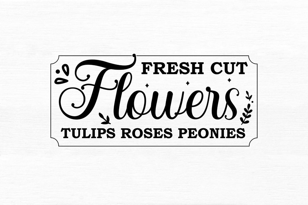 Fresh cut flowers tulips SVG Design So Fontsy