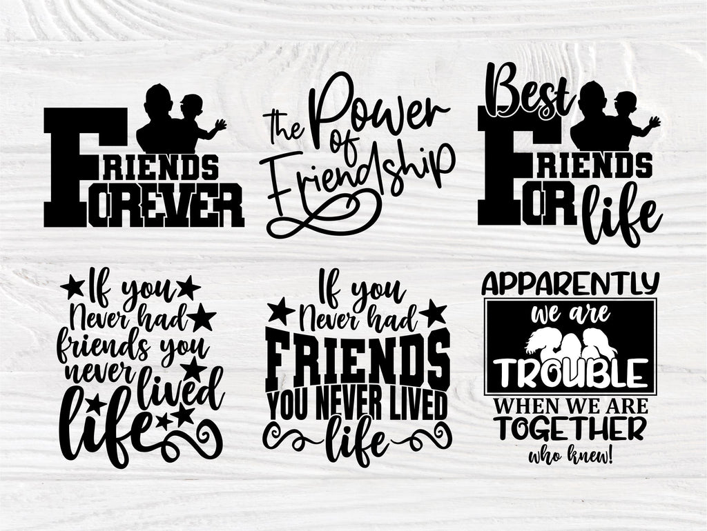 Friends Svg Bundle, Friendship Svg, Shirt Designs - So Fontsy