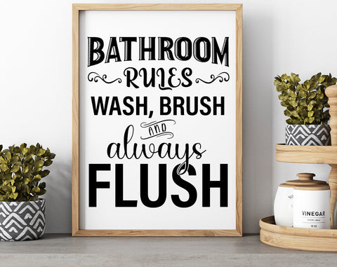 Funny Bathroom Quotes SVG Bundle, 6 Designs, Bathroom Sign SVG, I Hope Everything Comes Out Okay SVG, Bathroom Rules SVG SVG HappyDesignStudio 