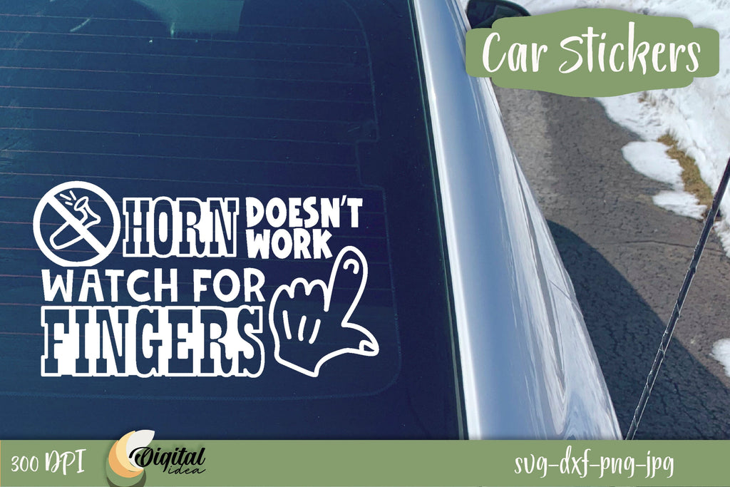 Funny Car Stickers Amusing car window design Original warning car