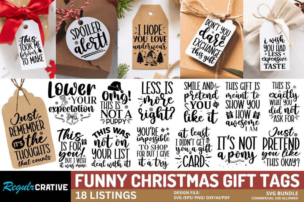 Funny Christmas Gift Tag Stickers