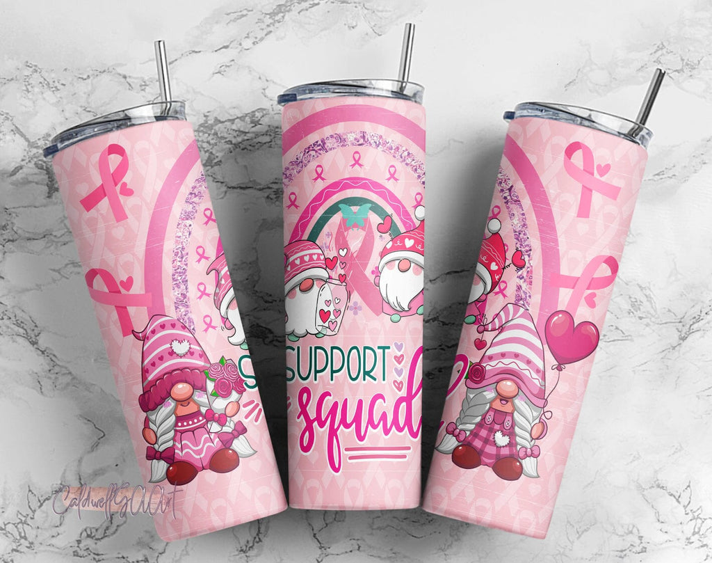 Funny Gnomies Support Squad Breast Cancer Awareness Month, 20 oz