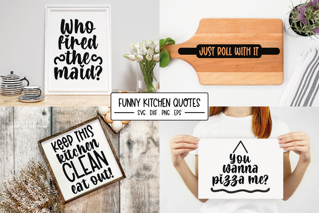 Funny Kitchen Quotes Bundle Vol 5 Graphic by peachycottoncandy