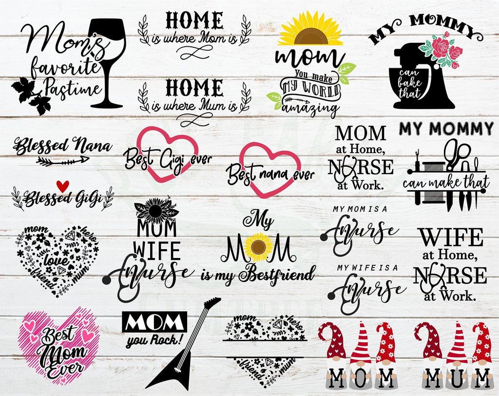 Funny mom quotes SVG bundle,Mum saying bundle,home kitchen - So Fontsy