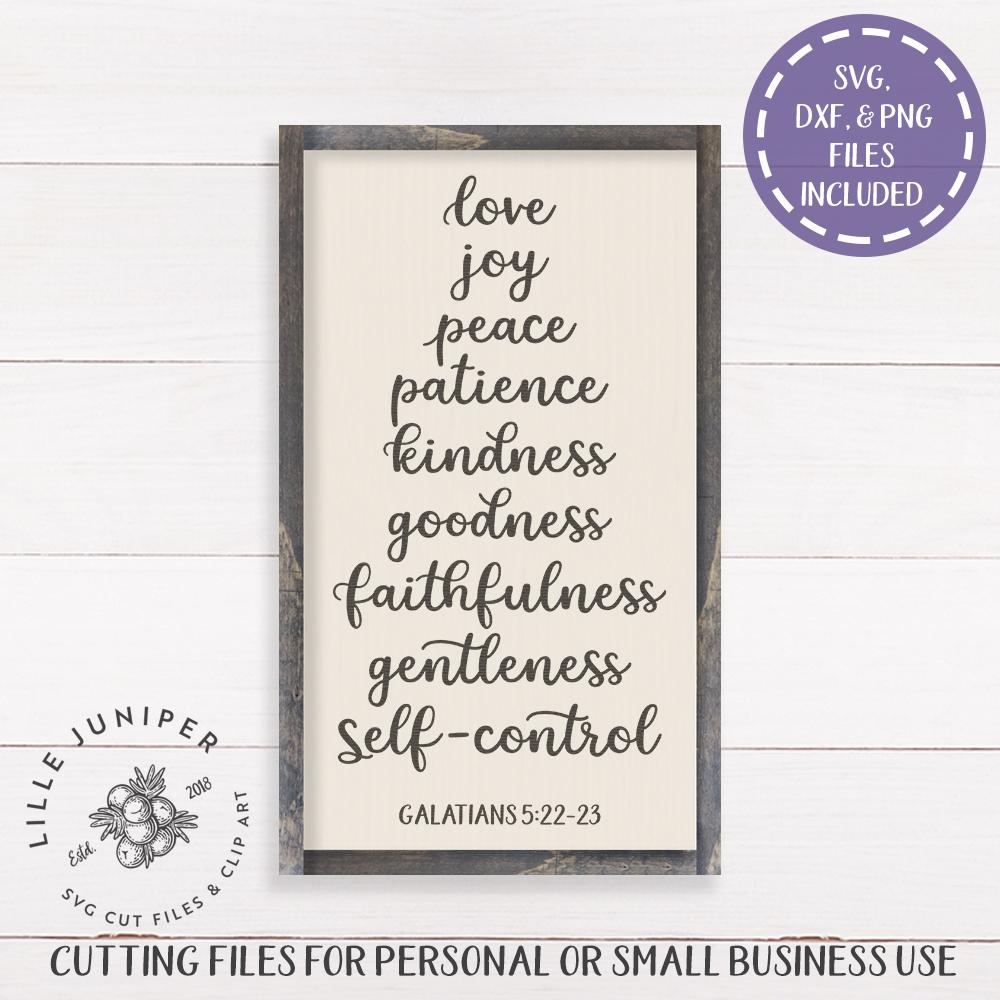 Galatians 5:22-23 SVG | Fruit of the Spirit SVG | Christian SVG ...