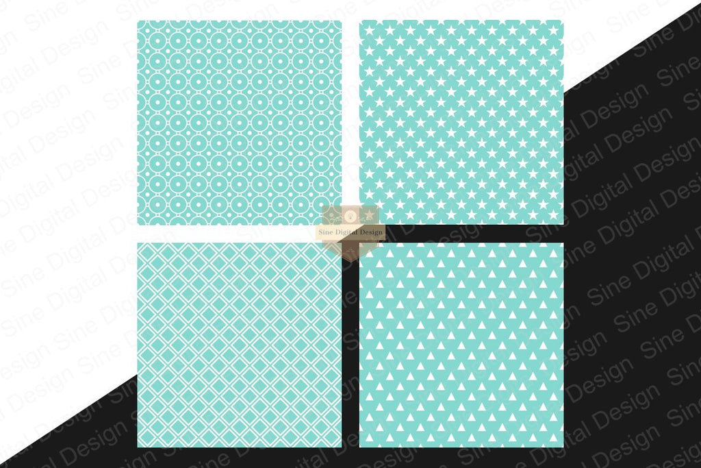Geometric Seamless Pattern Digital Papers Backgrounds - So Fontsy