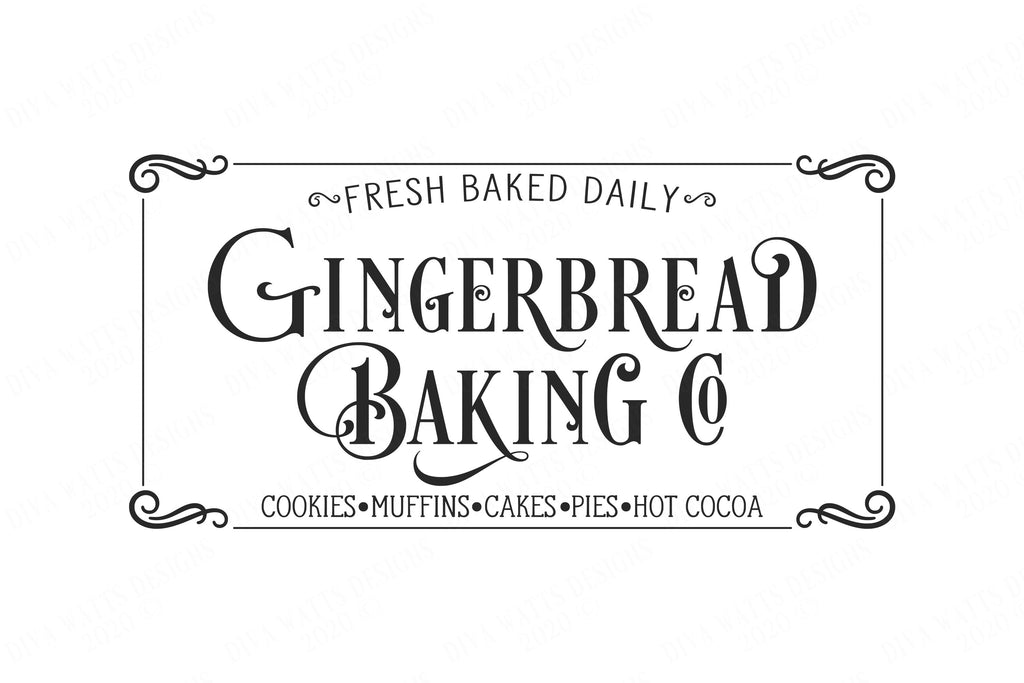 Gingerbread Baking Co | Cutting File | Christmas Kitchen Bakery