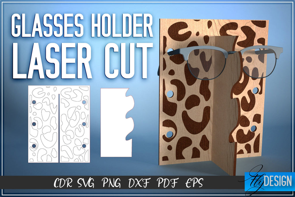 Panda Bear Eyeglass Holder Digital File SVG EPS PNG for Laser