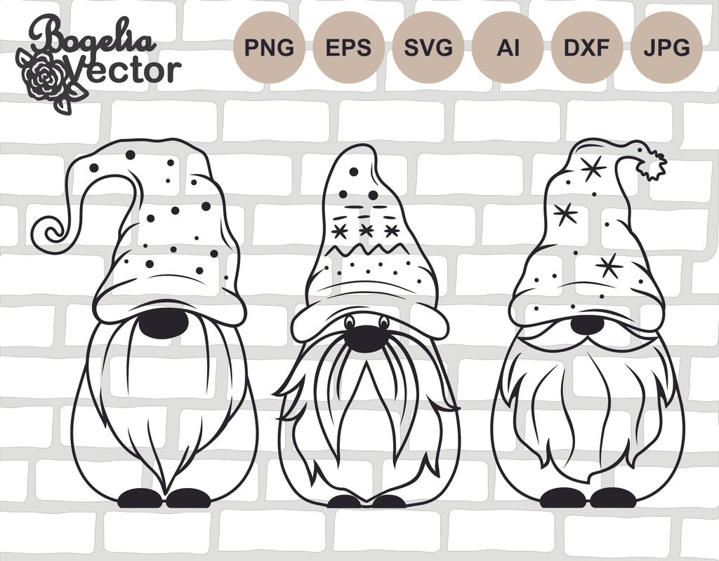 Gnome Svg, Gnomes Cut Files, Christmas Gnomes Svg, Gnome Clipart, Svg 