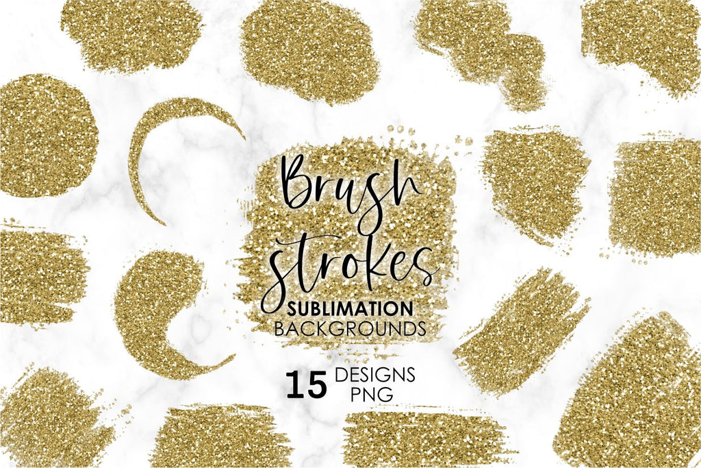 Gold Sparkles Brush Strokes Glitter Confetti Overlay Clipart with  Transparent Background - Essem Creatives