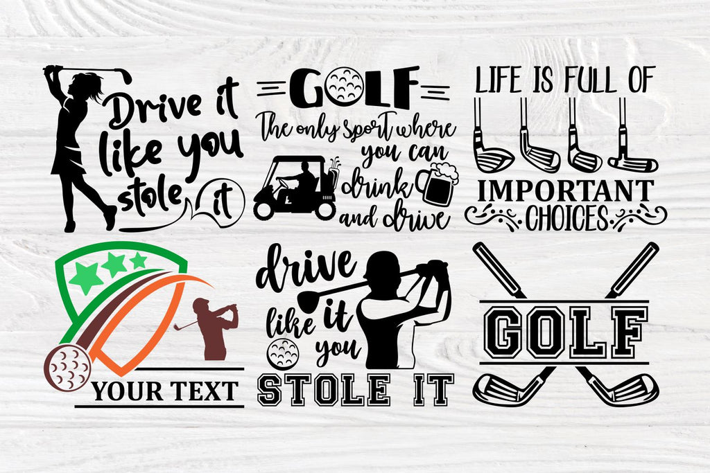 Golf SVG Golf name Frame svg Frame Golf club name svg png dxf