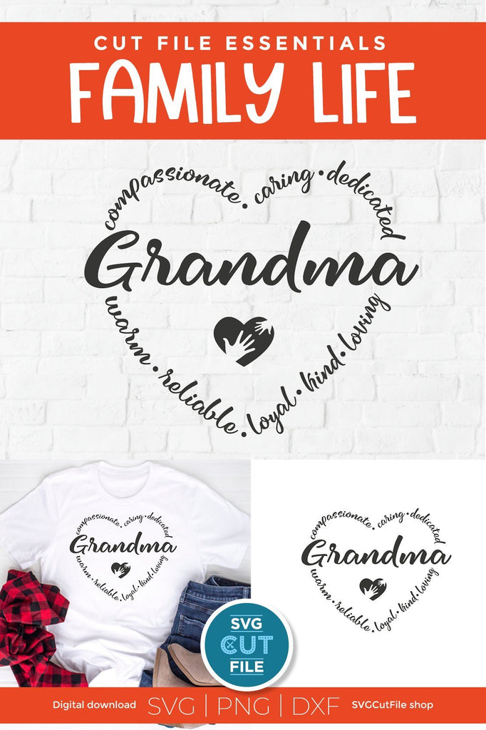 Custom Heart Kid Name SVG PNG, Heart With Grandchildren Names, Cricut