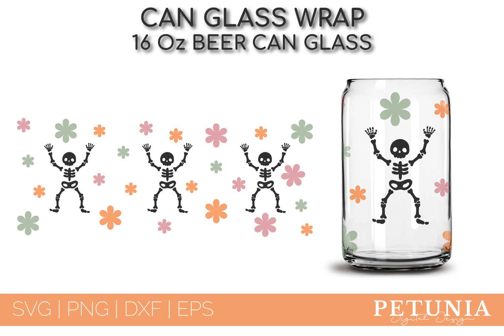 Libbey 16 Oz and 20 Oz Can Glass Wrap Template | Tiger skin for Libbey Can  Shaped Beer Glass