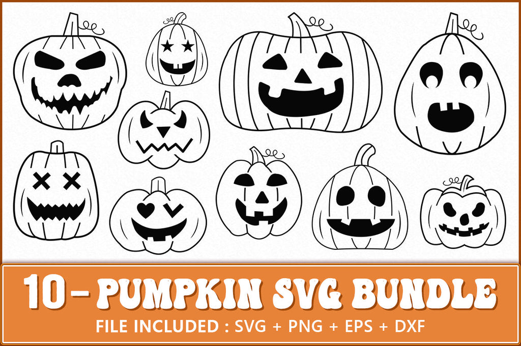 Halloween face Svg, Scary Face Png, Pumpkin face Eps, Dxf