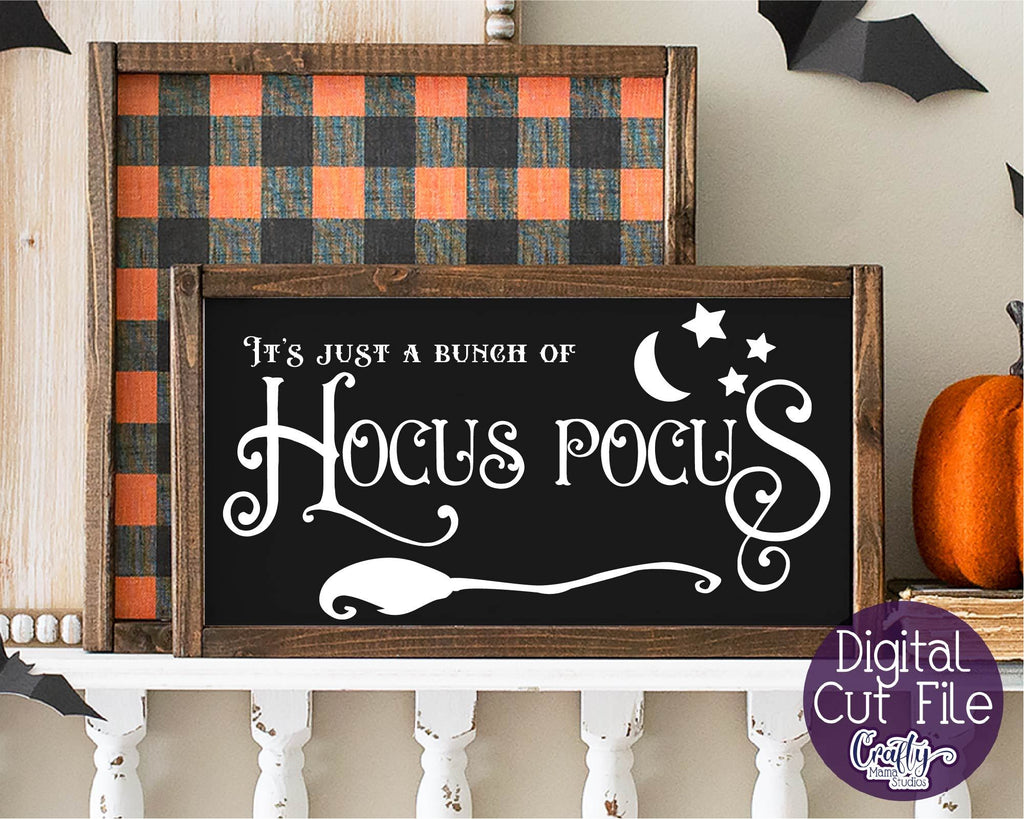 Halloween Svg, Farmhouse Sign, Bunch Of Hocus Pocus Cut File - So Fontsy