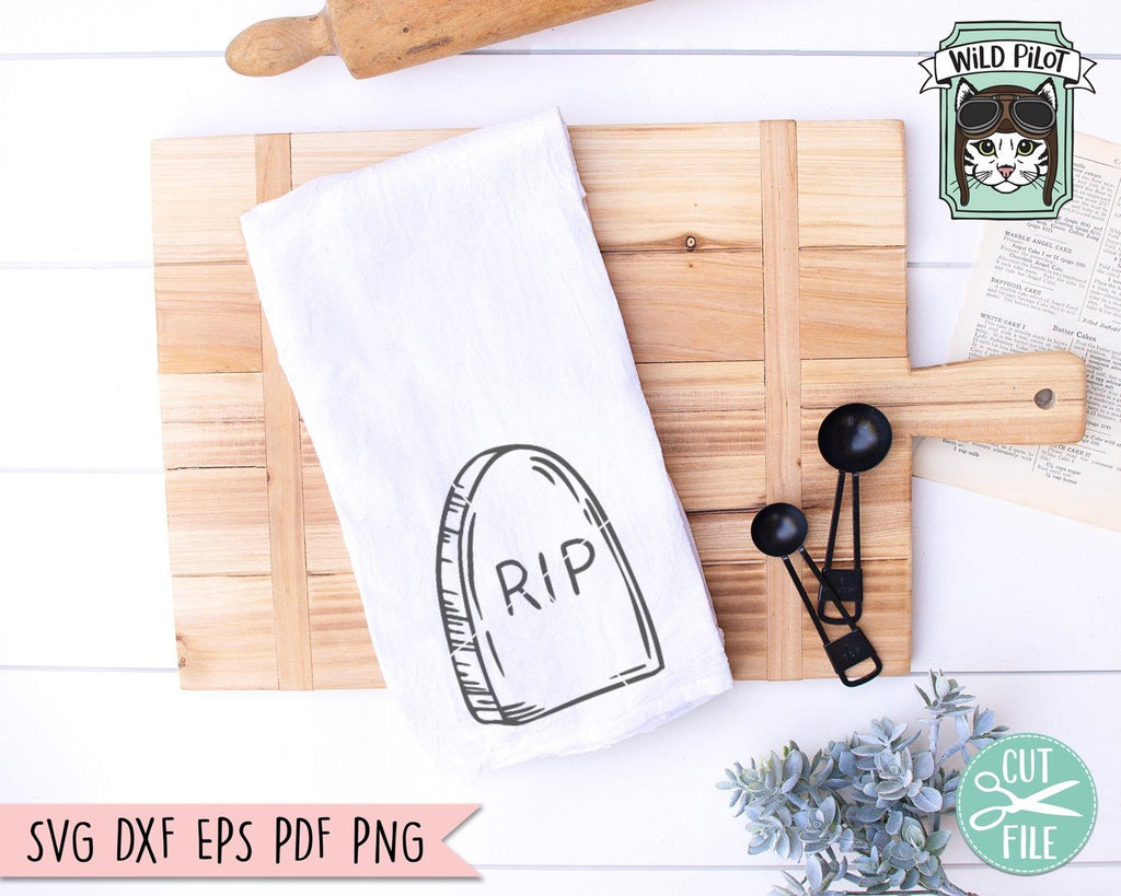 Rip Tombstone Cartoon Icon PNG & SVG Design For T-Shirts