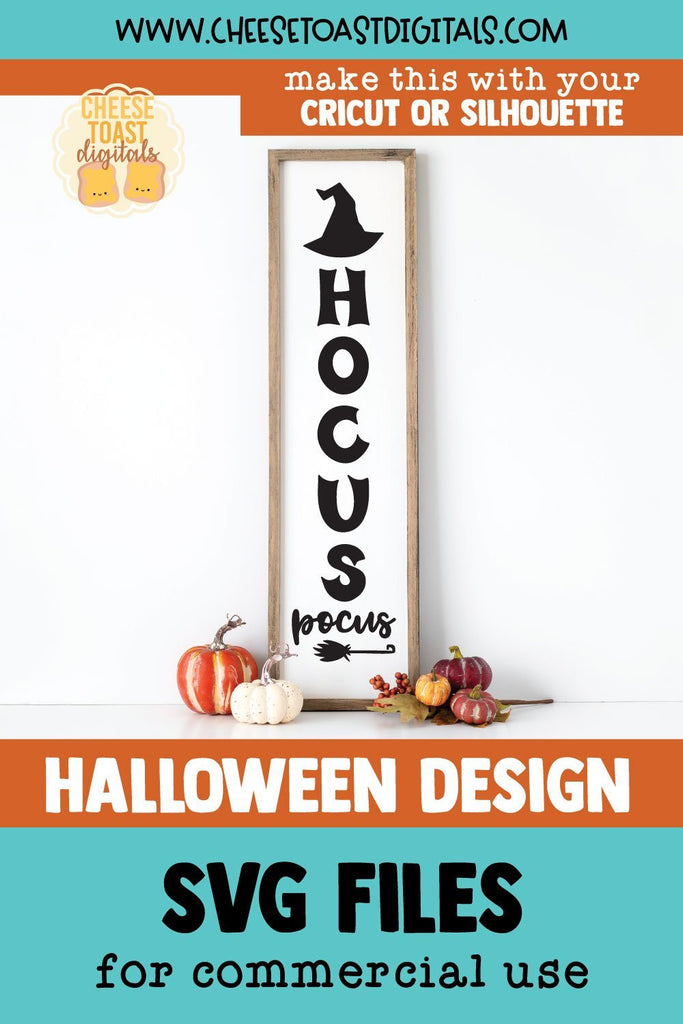 Halloween Vertical Porch Sign SVG | Hocus Pocus - So Fontsy