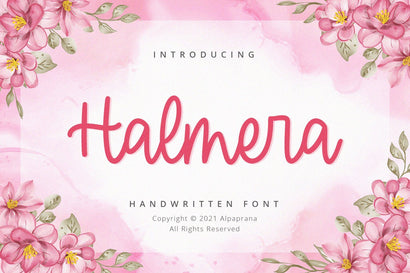 Halmera - Handwritten Font Font Alpaprana Studio 