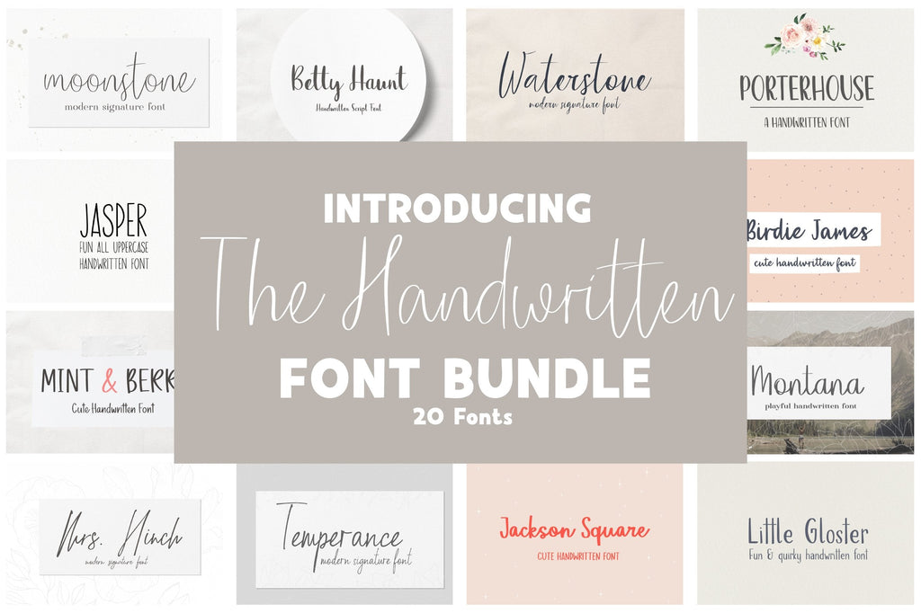 Handwritten Font Bundle - So Fontsy