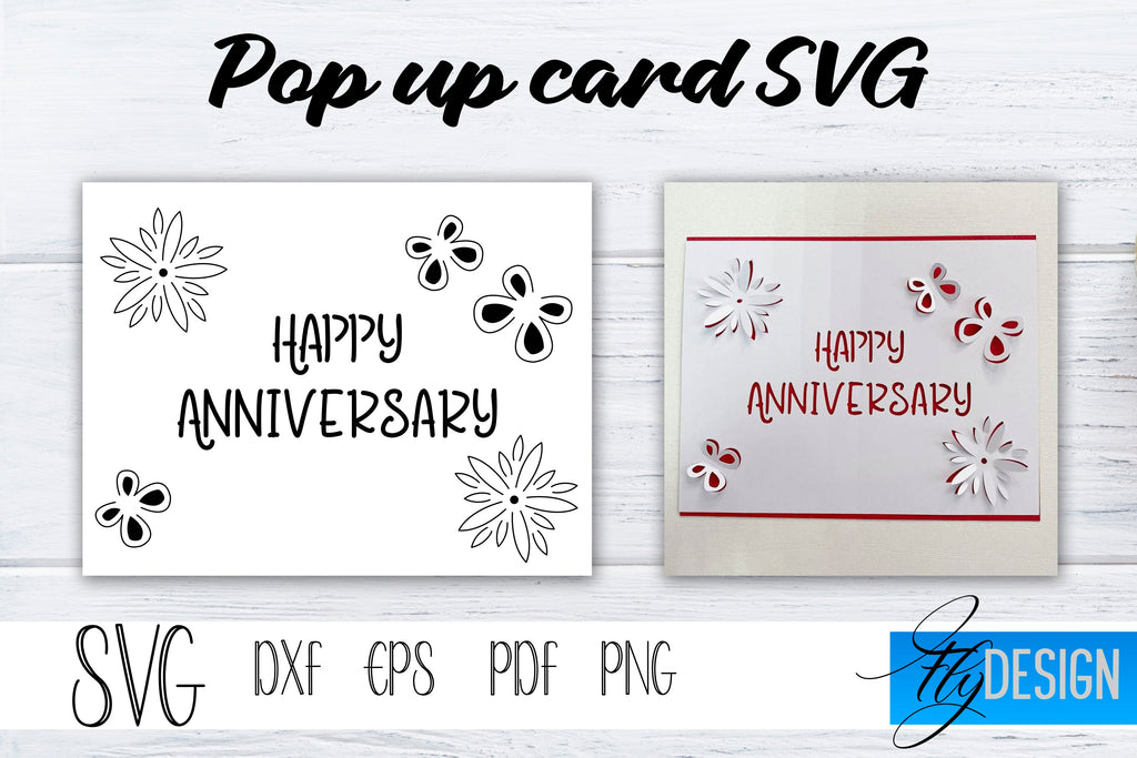 Happy Anniversary Pop Up Card SVG, Pop-Up Greeting Card, Cricut Pop Up  Card, Mothers Day Svg, 3D Card, Birthday SVG Card - So Fontsy