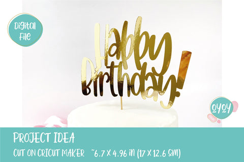 Happy Birthday SVG | Birthday Cake Topper SVG SVG OyoyStudioDigitals
