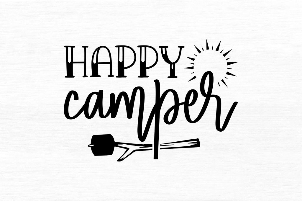 Happy camper SVG - So Fontsy