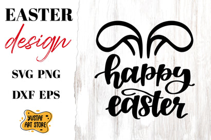 happy easter lettering SVG cut file SVG Yustaf Art Store 