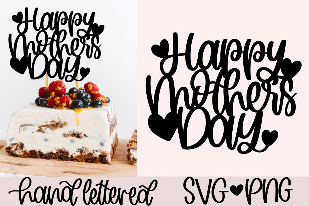 Happy Birthday Mom SVG  Moms Birthday Cake Topper Svg - So Fontsy
