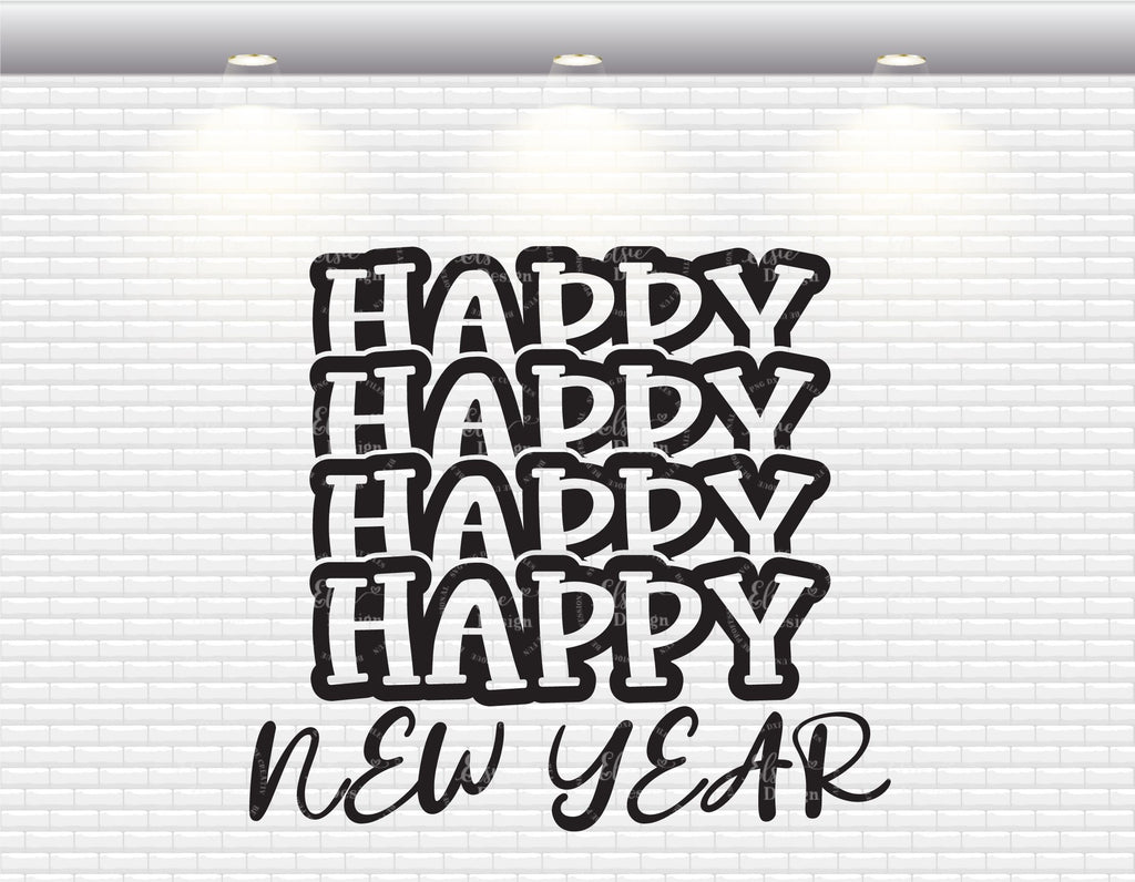 HAPPY NEW YEAR - SVG, PNG, DXF, EPS - So Fontsy