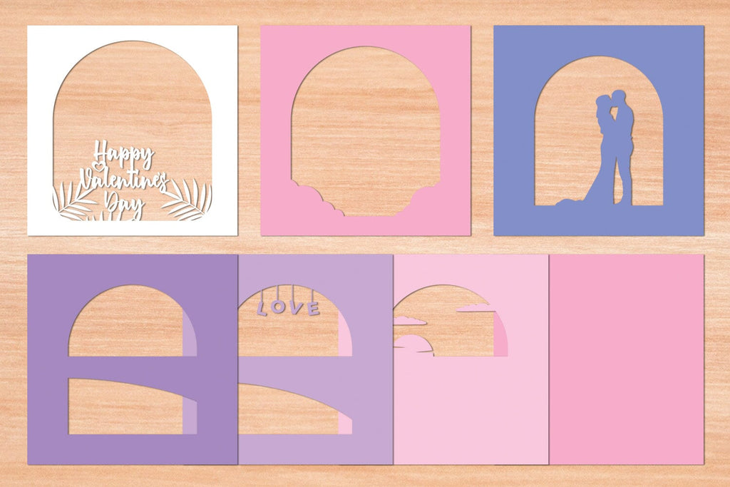 Happy Valentines Day 2 - 3D Layered Paper Cut SVG - So Fontsy