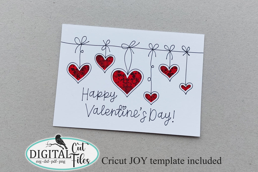 SVG: Valentines Day Insert Card. Cricut Joy Friendly. Draw 