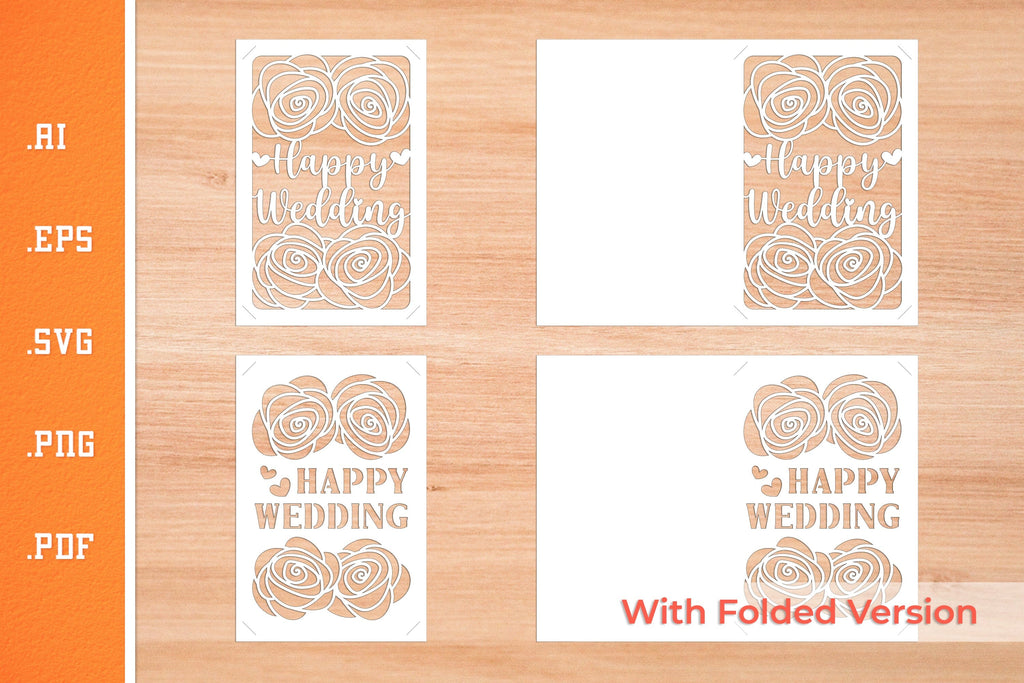 Wedding insert card, Paper cutting