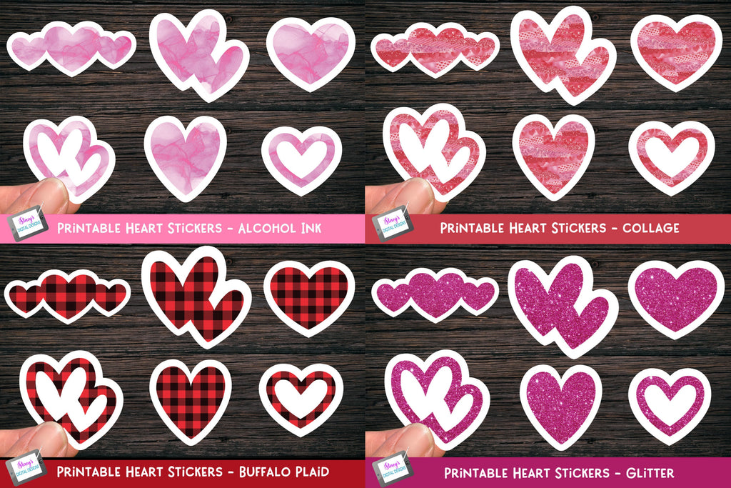 Valentine's Stickers bundle. Valentine's Stickers Printable By